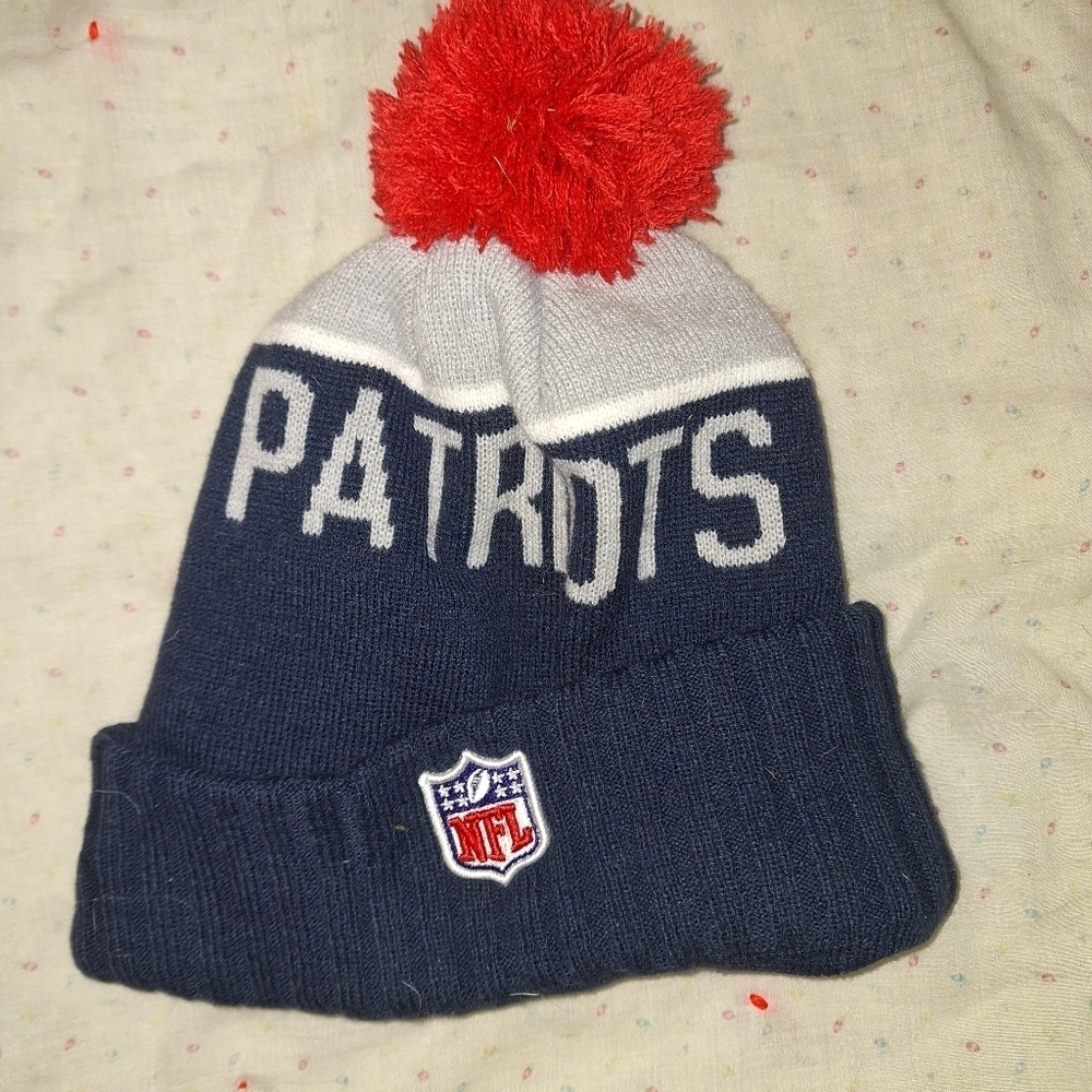 Patriots Knit Beanie - Navy, Gray, and Red